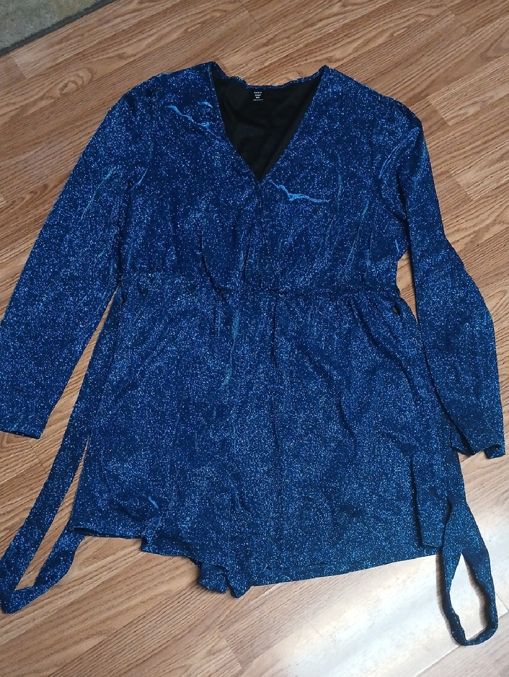 SHEIN Curve  Blue Glitter Jumper 3x
